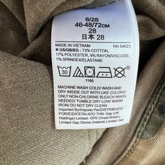 Gap Denim camouflage Jean/leggings skimmer comfortable 6/28. - Picture 8 of 8